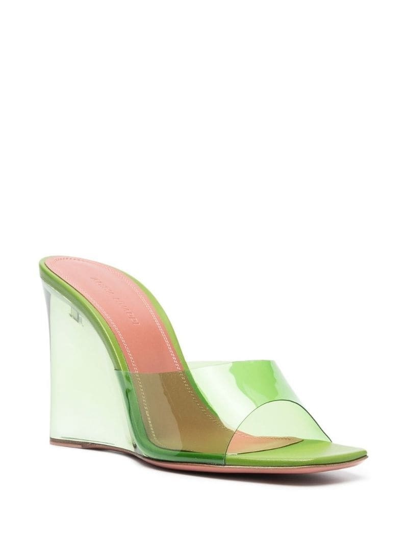 95mm Lupita glass wedge heels - 2