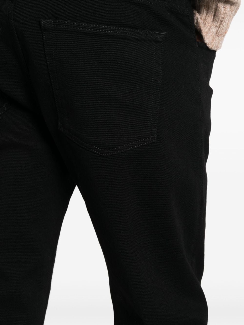 mid-rise cotton straight jeans - 5