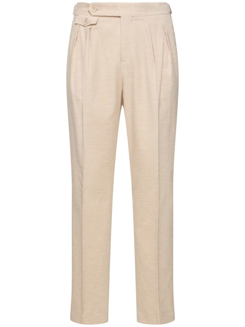 Cotton & cashmere corduroy pants - 1