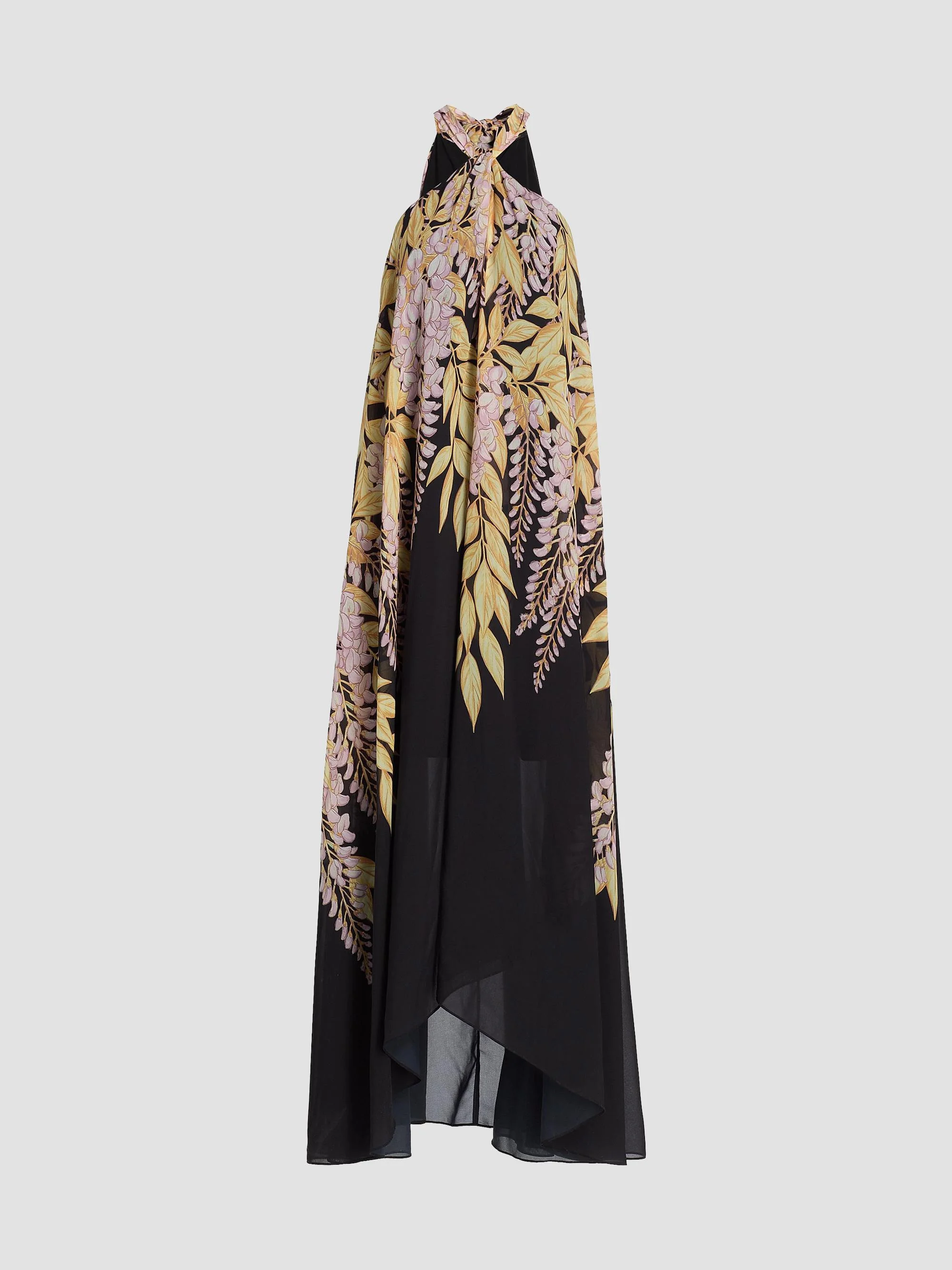 Women's Daria Floral Halter Maxi Dress - Black Pink - 1