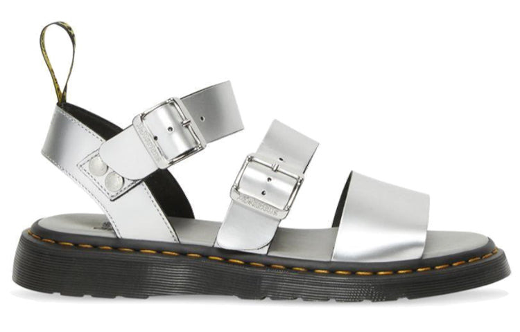 (WMNS) Dr. Martens Gryphon Sandals Silver 26670972 - 2
