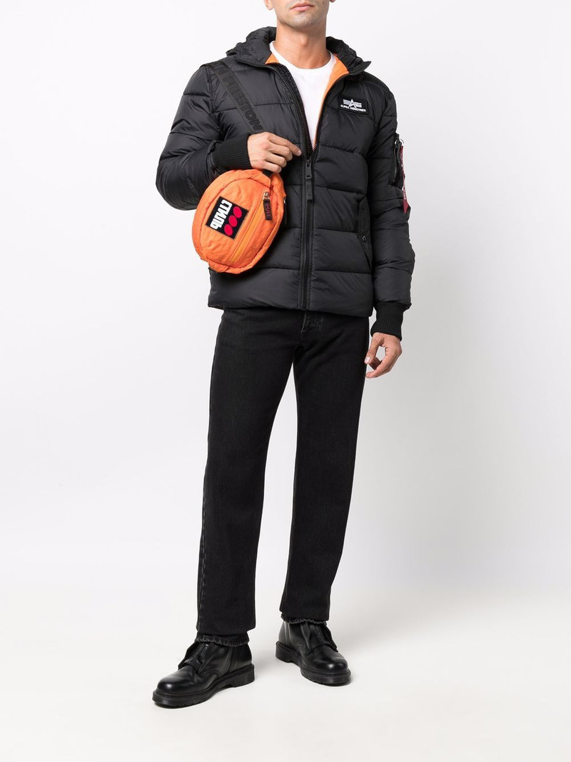 ALPHA INDUSTRIES padded hood zip-up jacket outlook