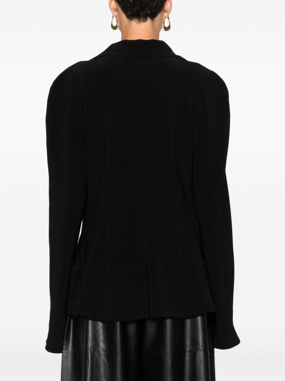 lapels draped jacket - 4