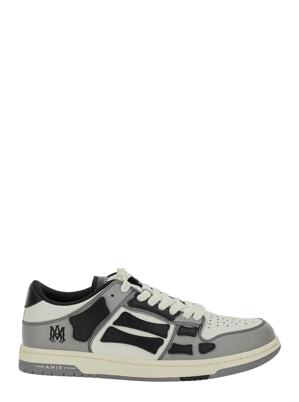 Amiri Men 'Skel Top Low' Grey Sneakers With Logo Patch On Thetongue And Contrasting Details On The S - 1