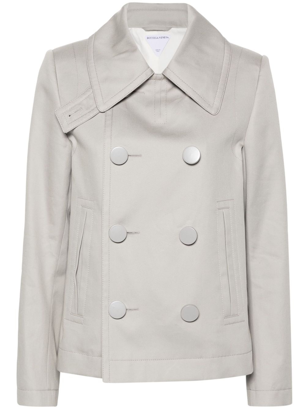 pointed-collar double-breasted jacket - 1