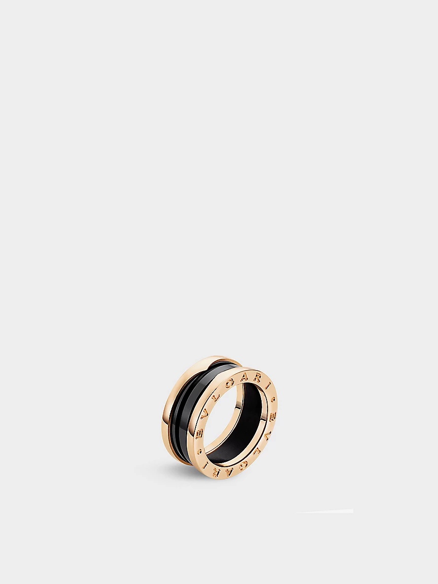 B.zero1 18ct rose-gold and ceramic ring - 2