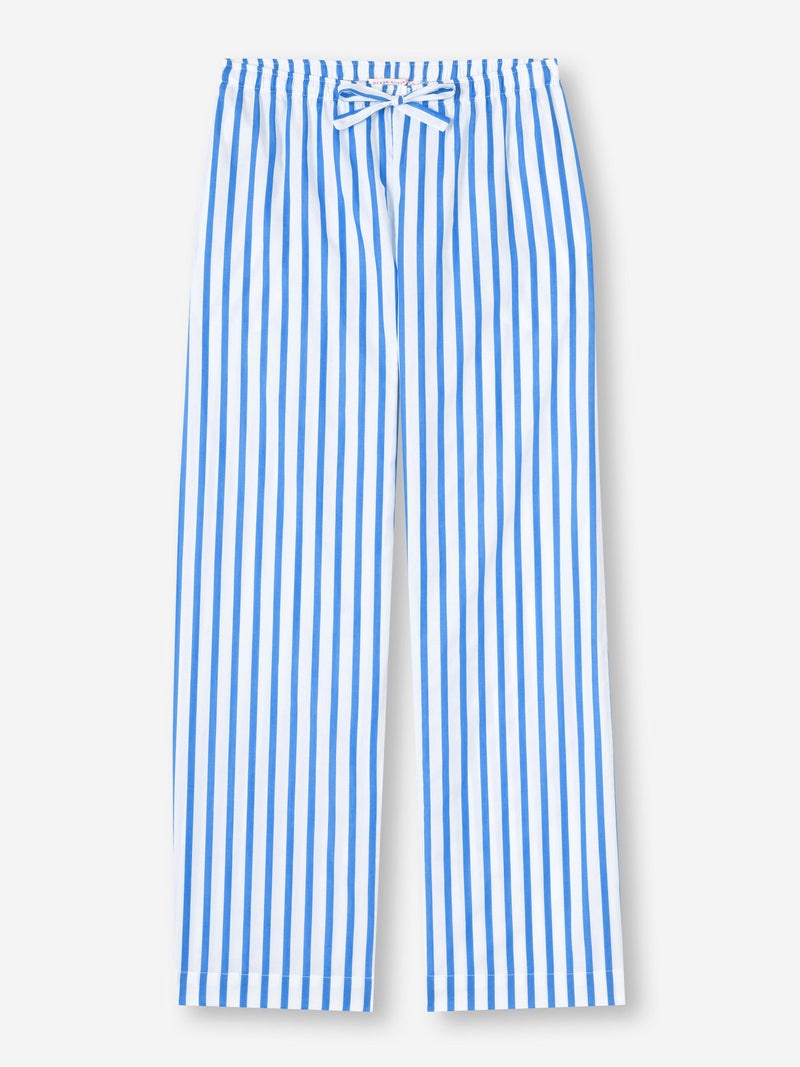 Women's Lounge Trouser Capri 23 Cotton Batiste Blue - 1