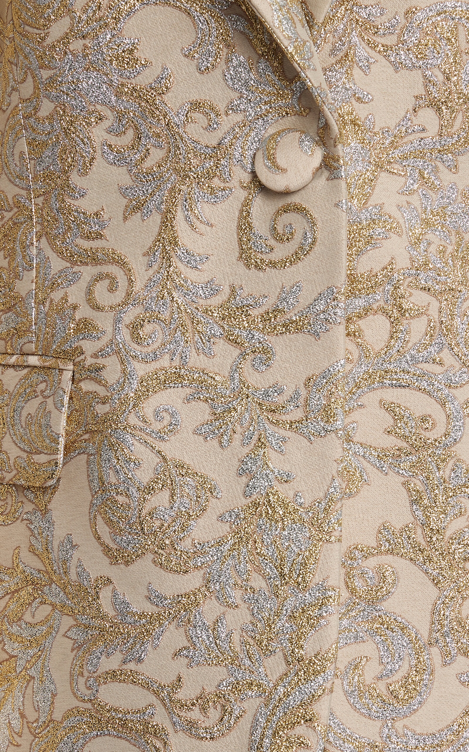 Brocade Single-Breasted Jacket gold - 4