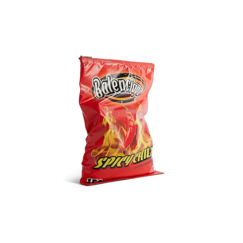 BALENCIAGA Chips Bag in Red outlook