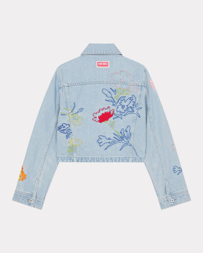KENZO 'KENZO Drawn Flowers' embroidered trucker jacket outlook