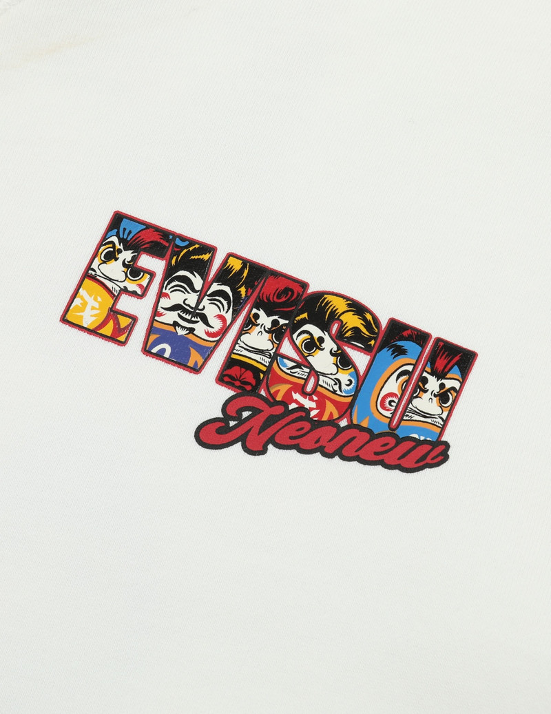 POMPADOUR DARUMA AND KAMON PRINT SWEATSHIRT 8