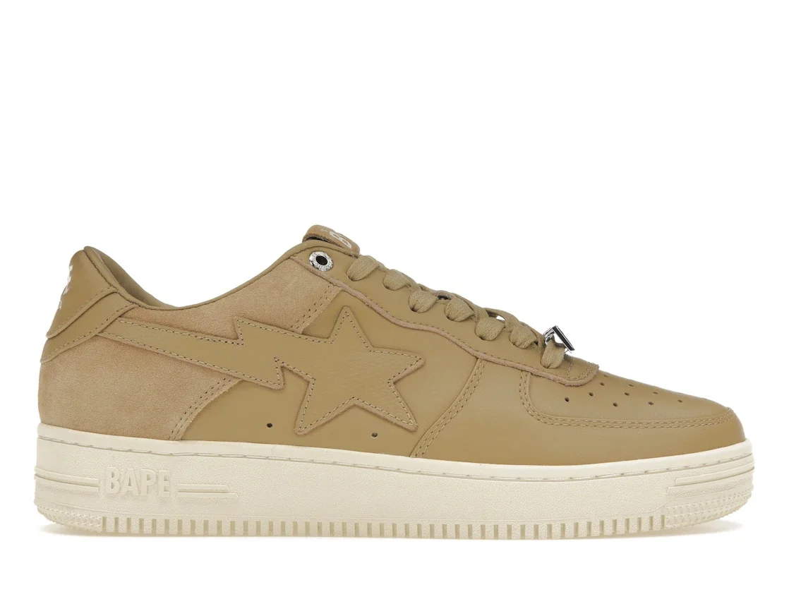A Bathing Ape Bape Sta Low Suede Heel Beige - 1