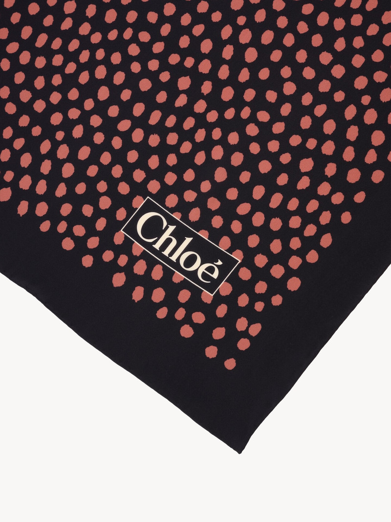 THE CHLOÉ SPOTTED SQUARE SCARF IN SILK 3