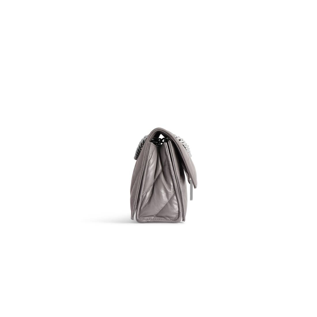 Women's Crush Small Chain Bag Quilted  in Dark Grey 3