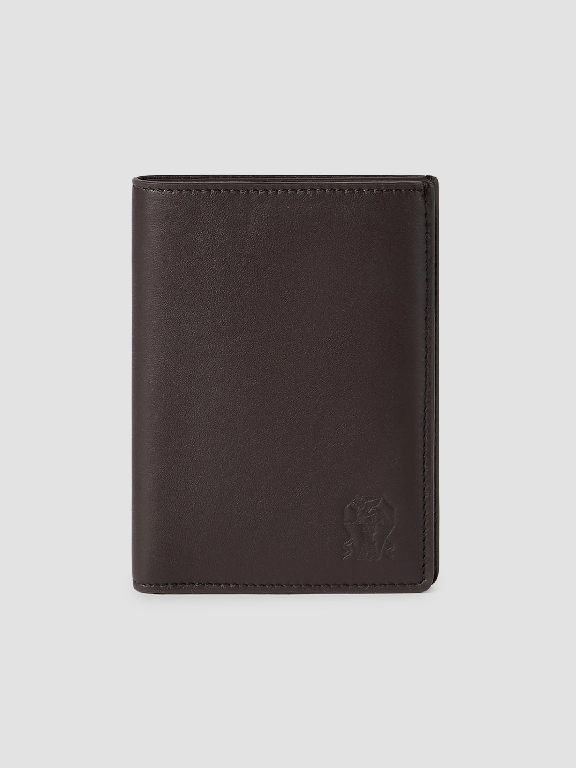 Smooth Calfskin Passport Holder - Brown - 1