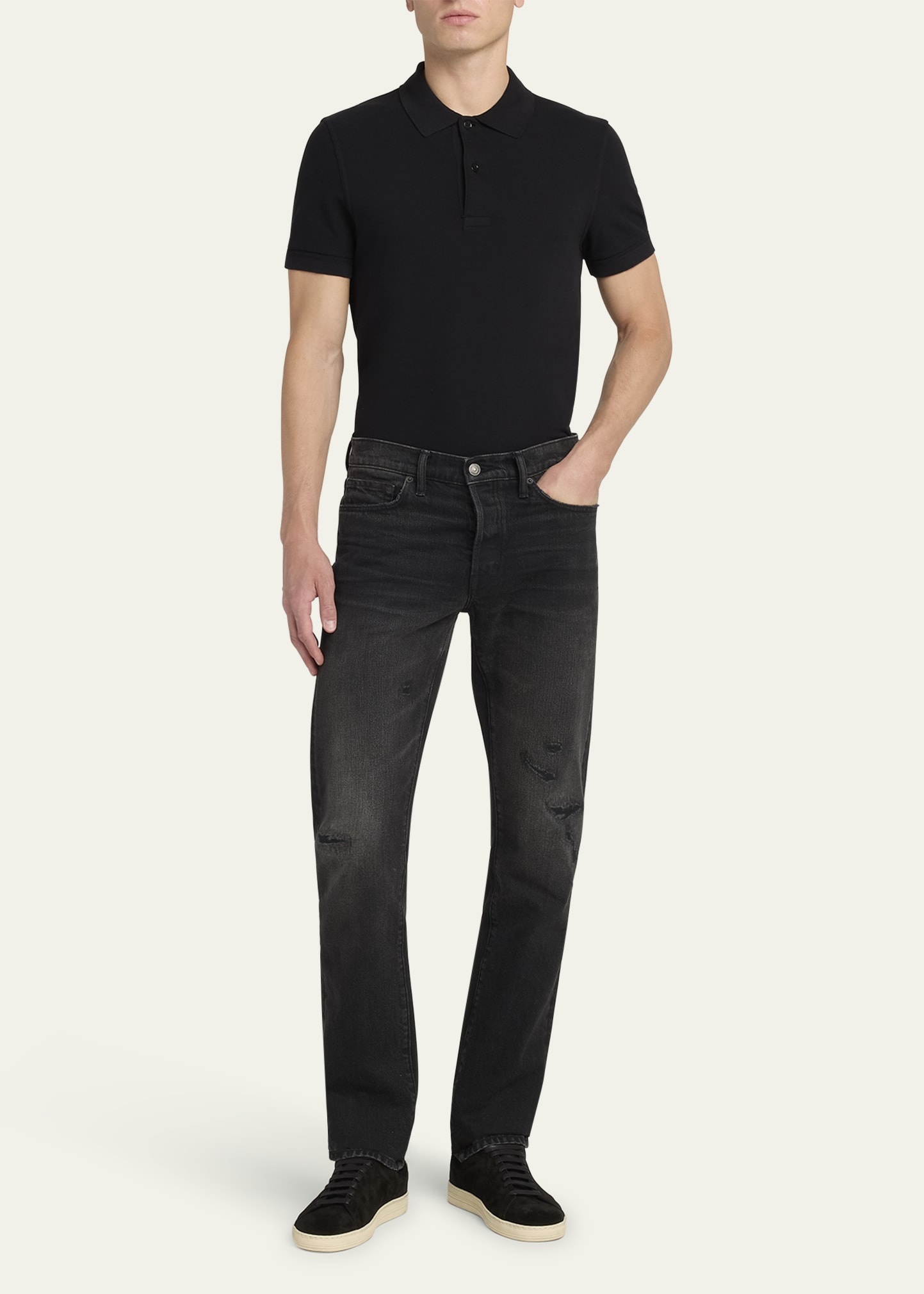 Men's Rip and Repair Straight-Fit Jeans - 2