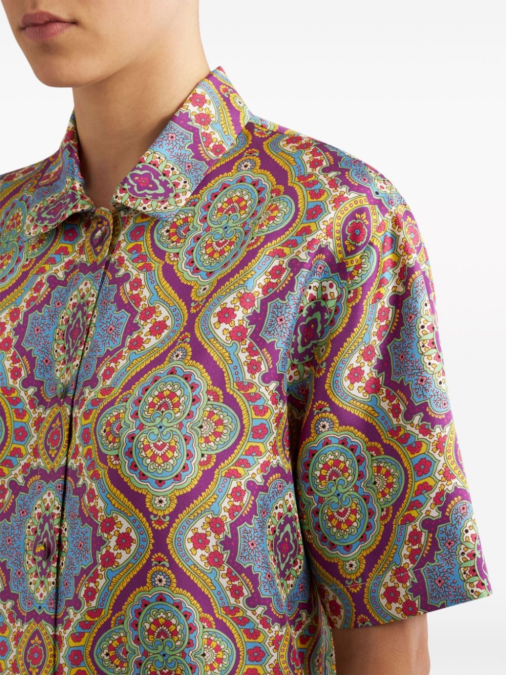 paisley-print silk shirt - 4