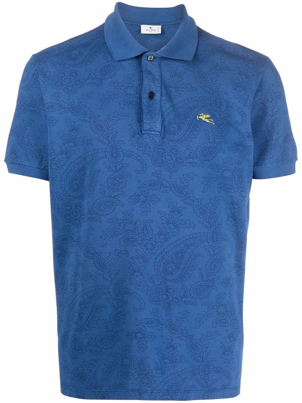 paisley-print polo shirt - 1