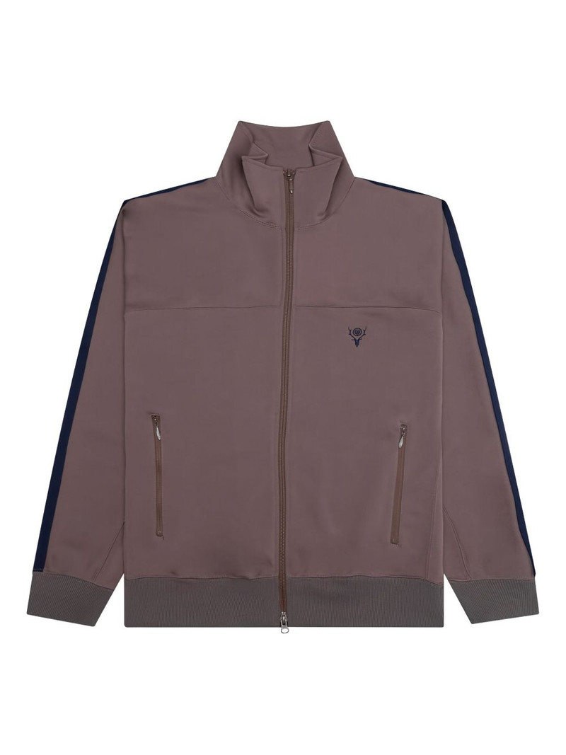 embroidered-logo jacket 1