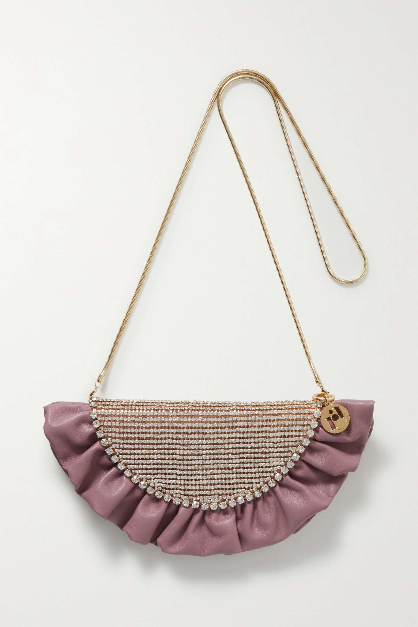 Taco crystal-embellished leather shoulder bag - 1