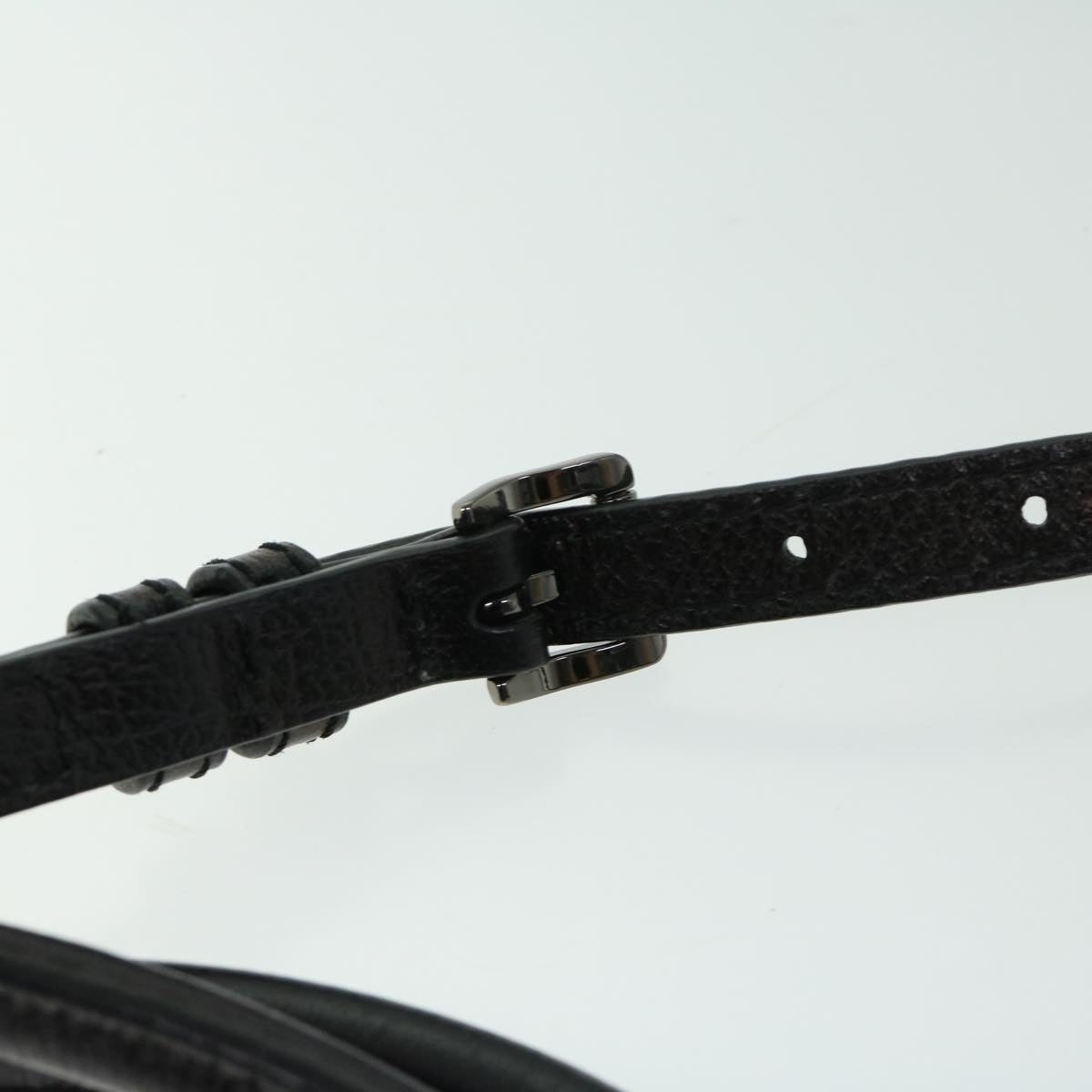 Burberry Hand Bag Nylon Leather Black - 7