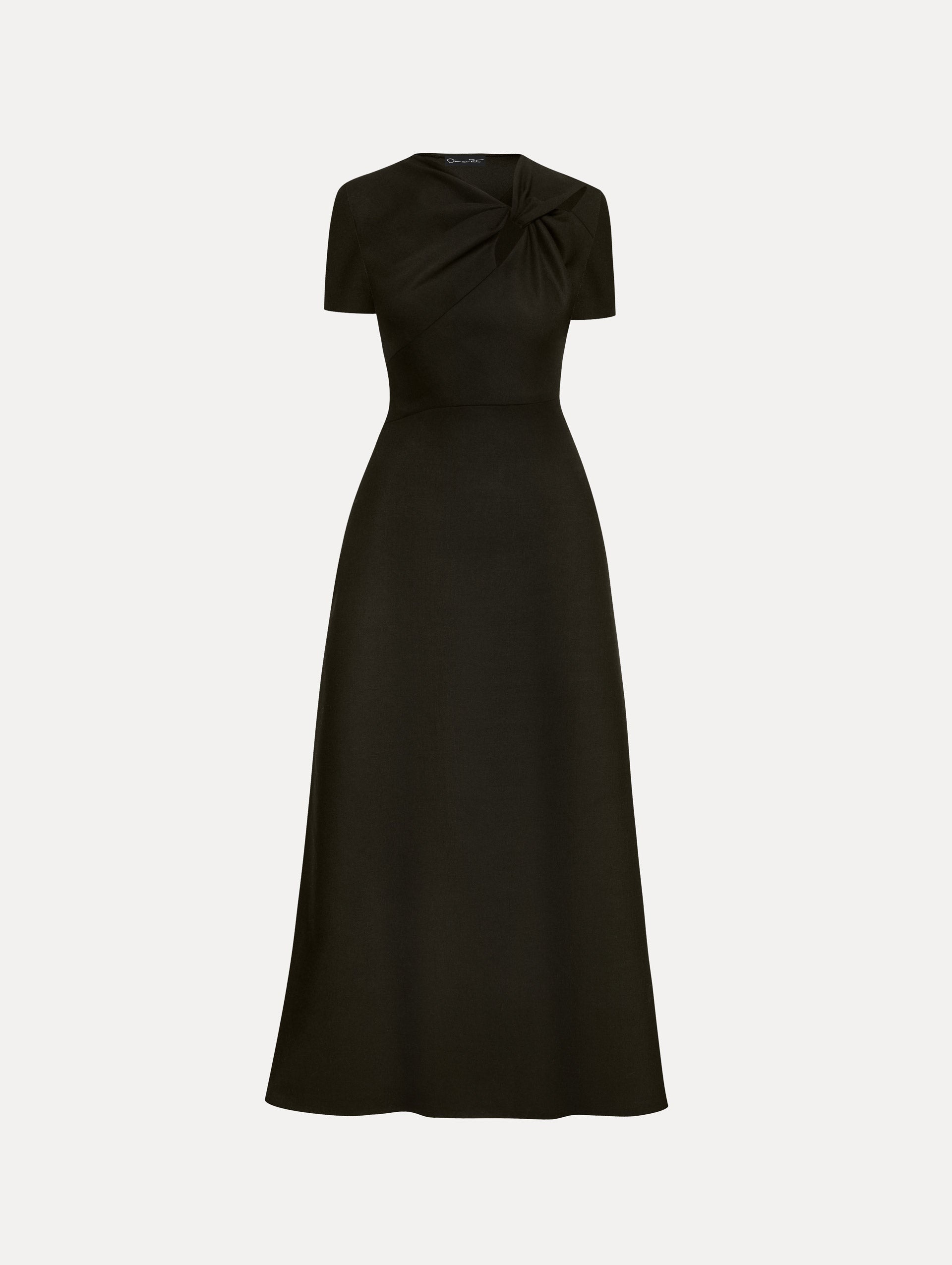 TWIST-DETAILED WOOL DRESS - 1