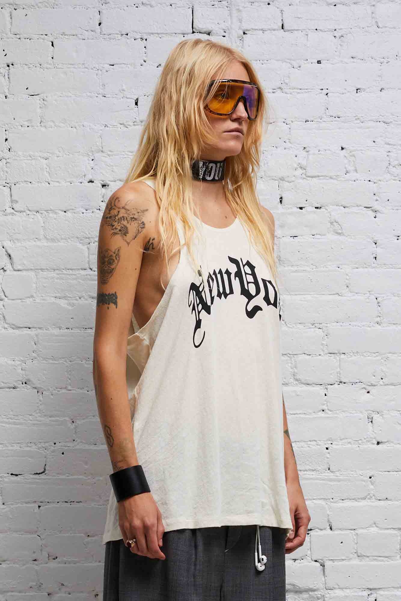 NEW YORK RELAXED TANK - WHITE - 3