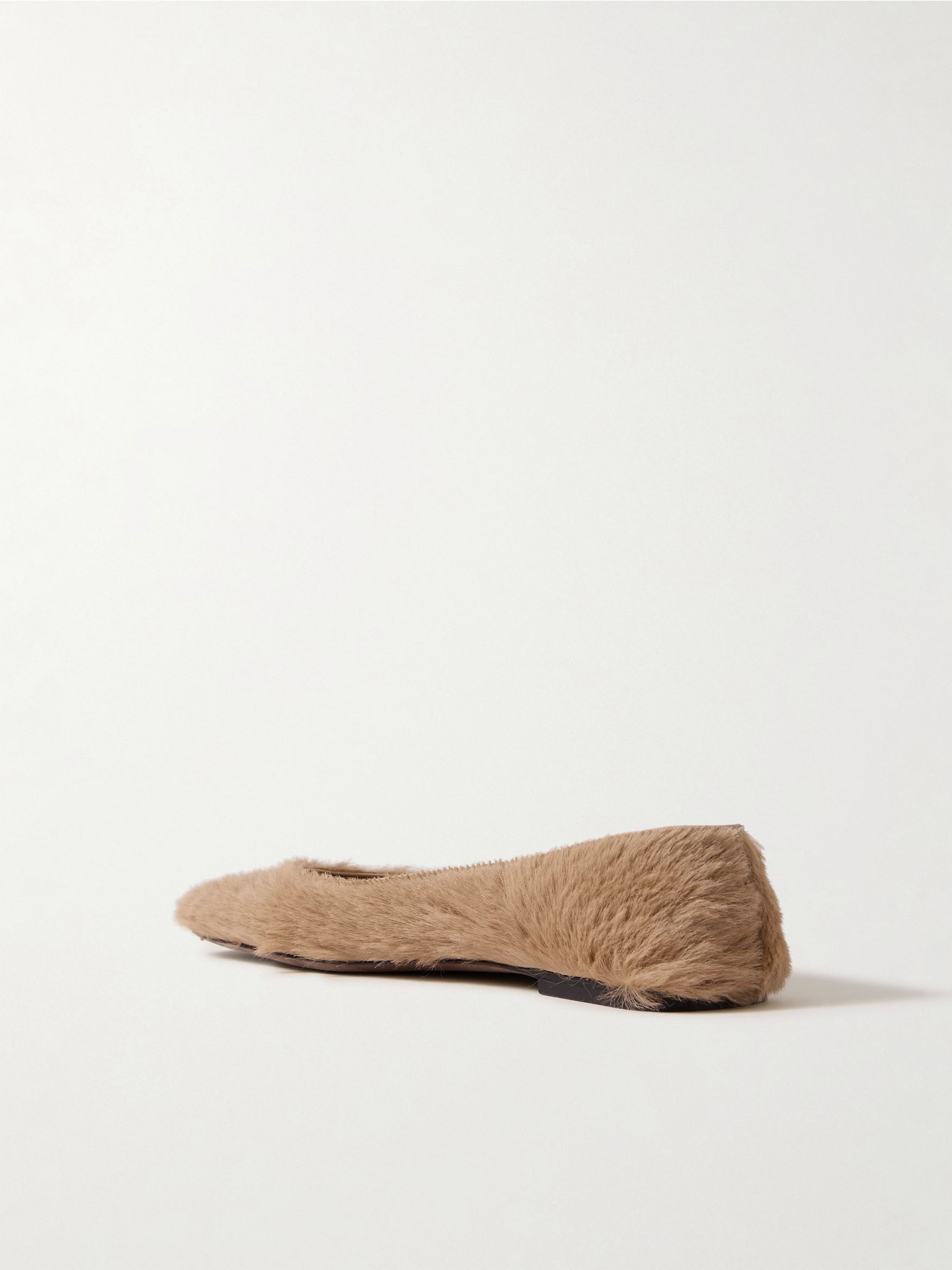 Calf hair ballet flats Beige - 3