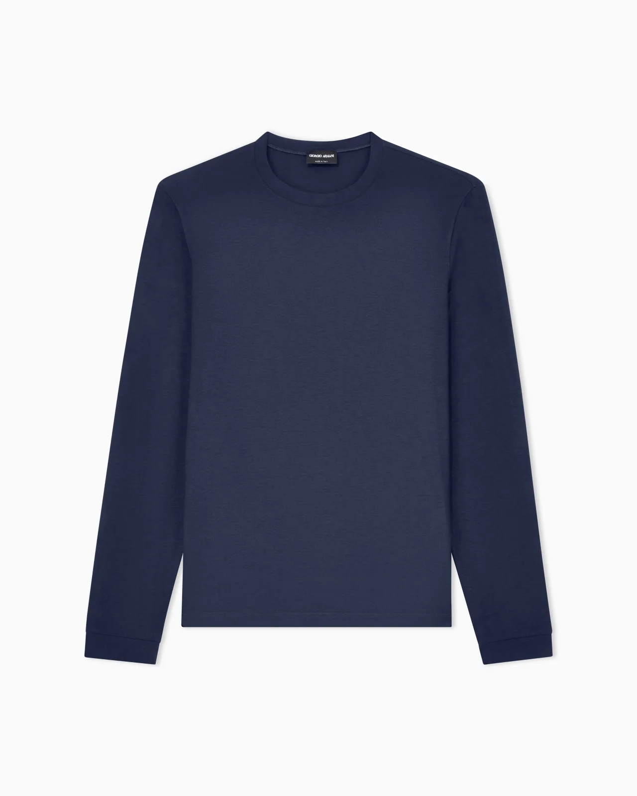 스트레치 viscose jersey 점퍼 승무원 목과 긴 소매 - 1
