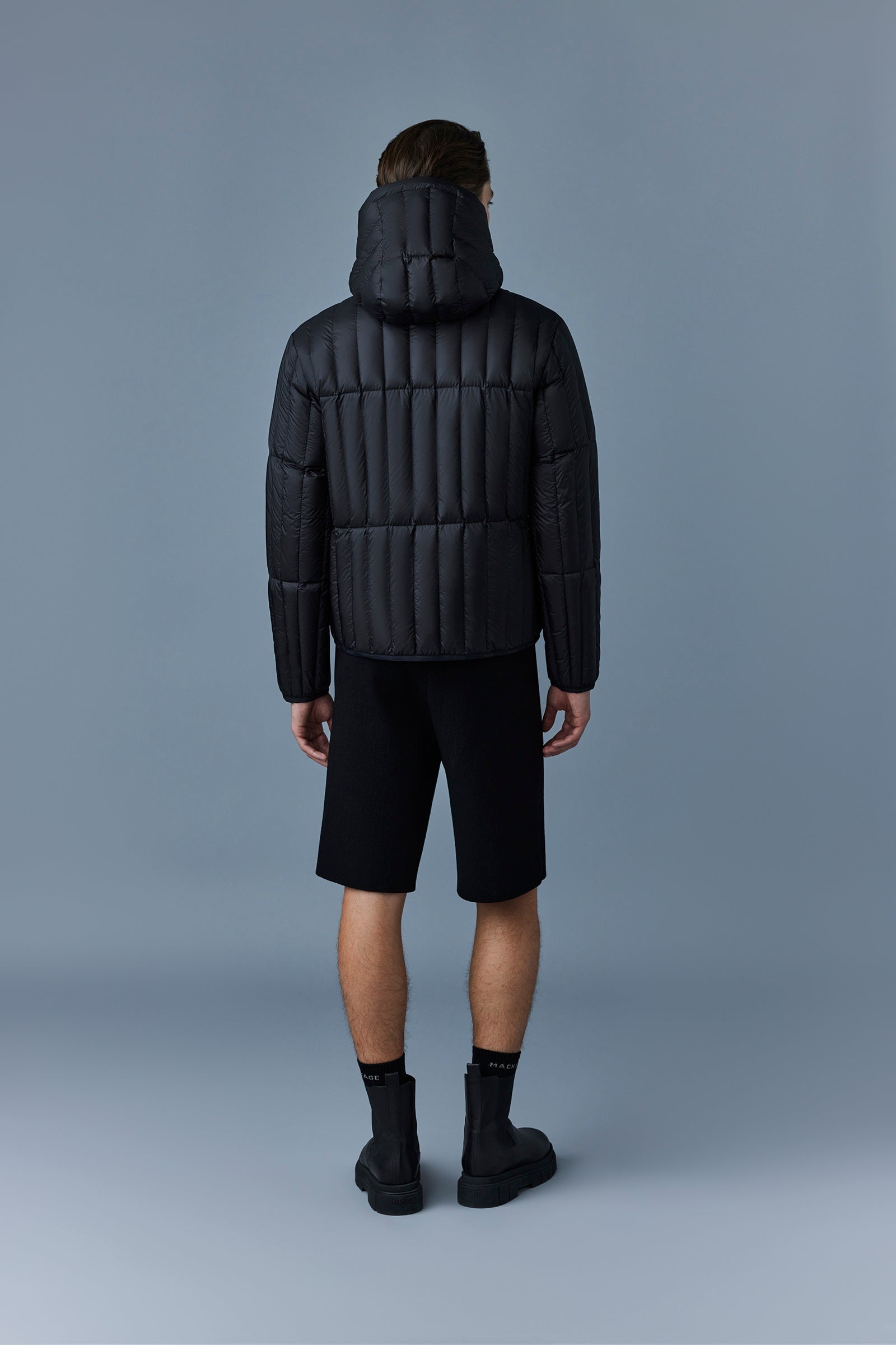 PETER Translucent ripstop light down jacket with hood - 5