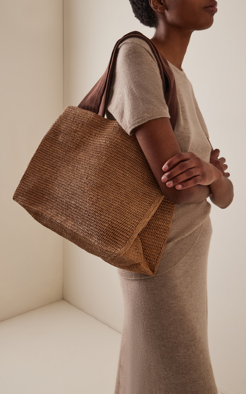 The Row Loretta Raffia Bag neutral outlook