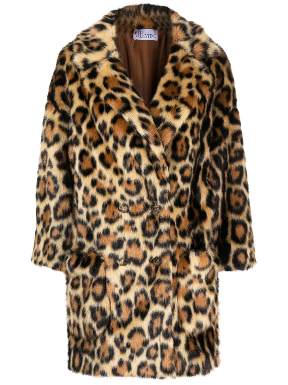 leopard-print faux-fur coat - 1
