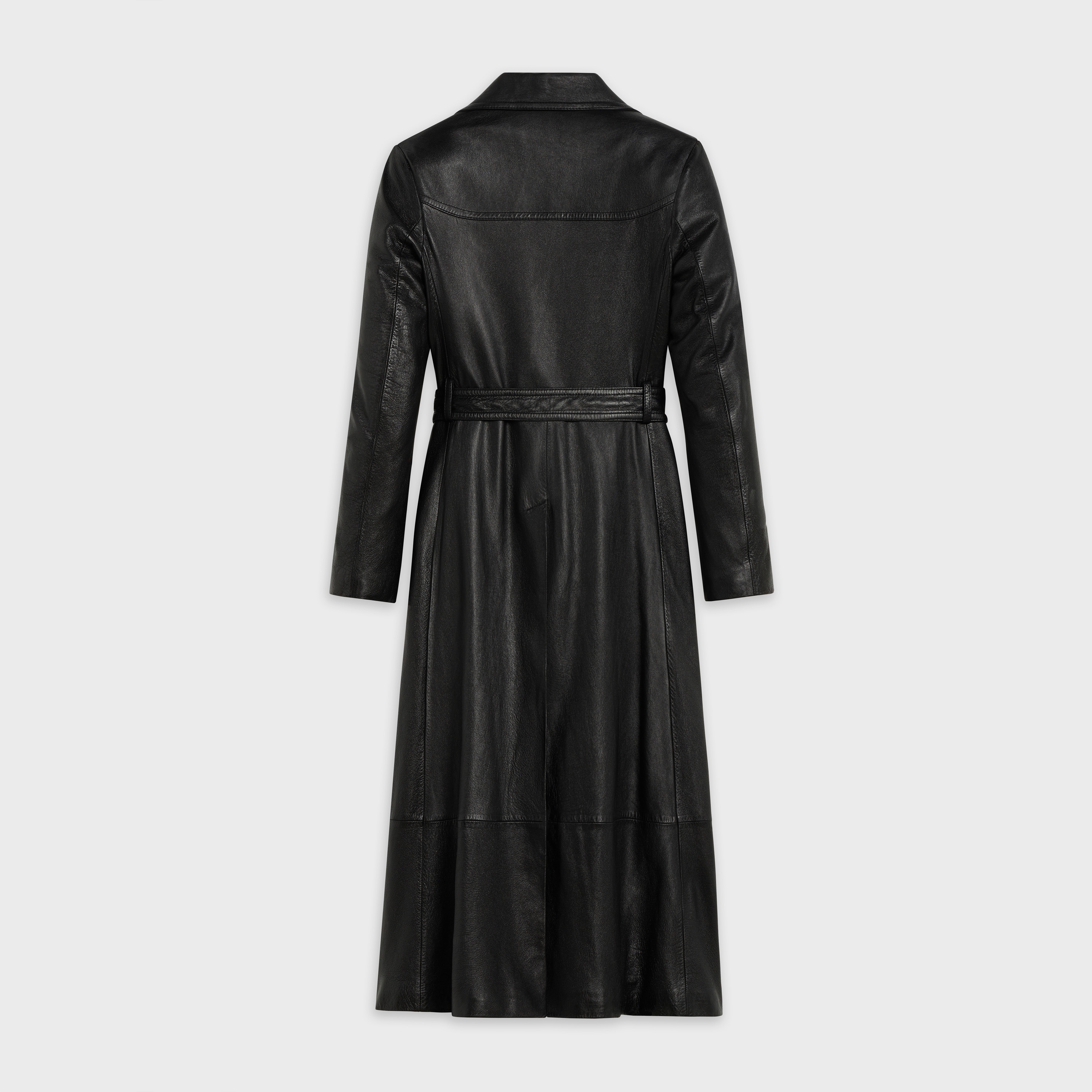 LONG COAT IN SUPPLE LAMBSKIN LEATHER - 2