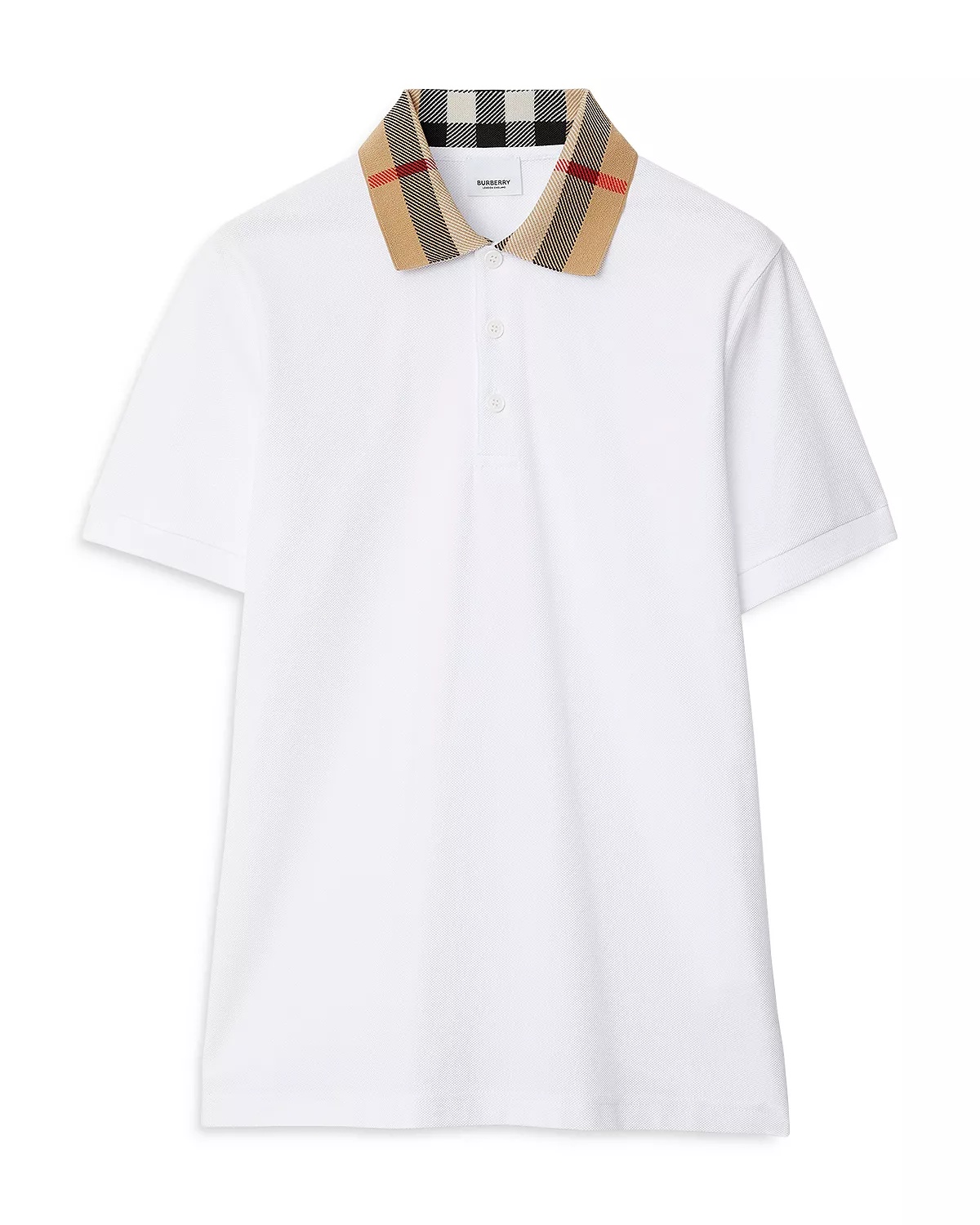 Cody Cotton Piqué Check Collar Slim Fit Polo Shirt - 6