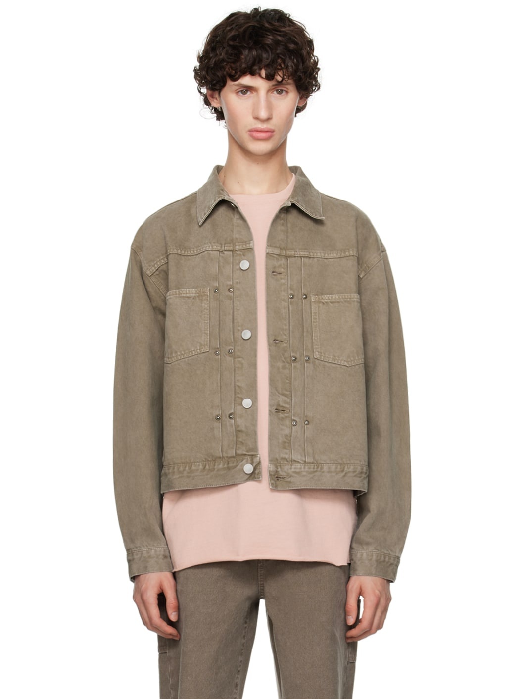 Khaki Thumper Type II Denim Jacket - 1