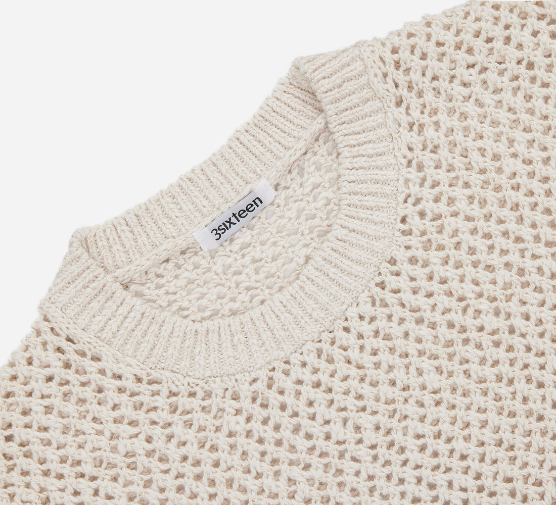 Knit T-Shirt - Ecru Flamme Mesh - 3