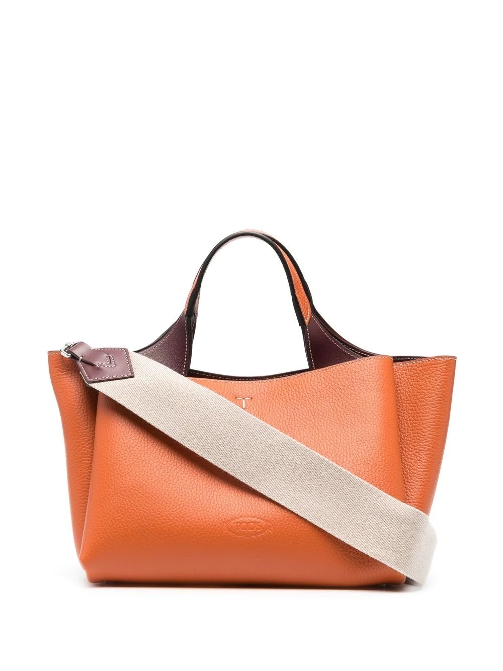 mini leather tote bag - 1