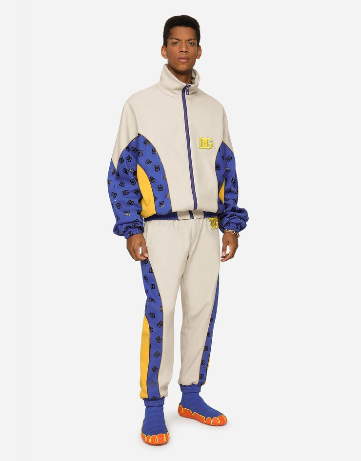 Cotton jacket with embroidered patch and print - 5