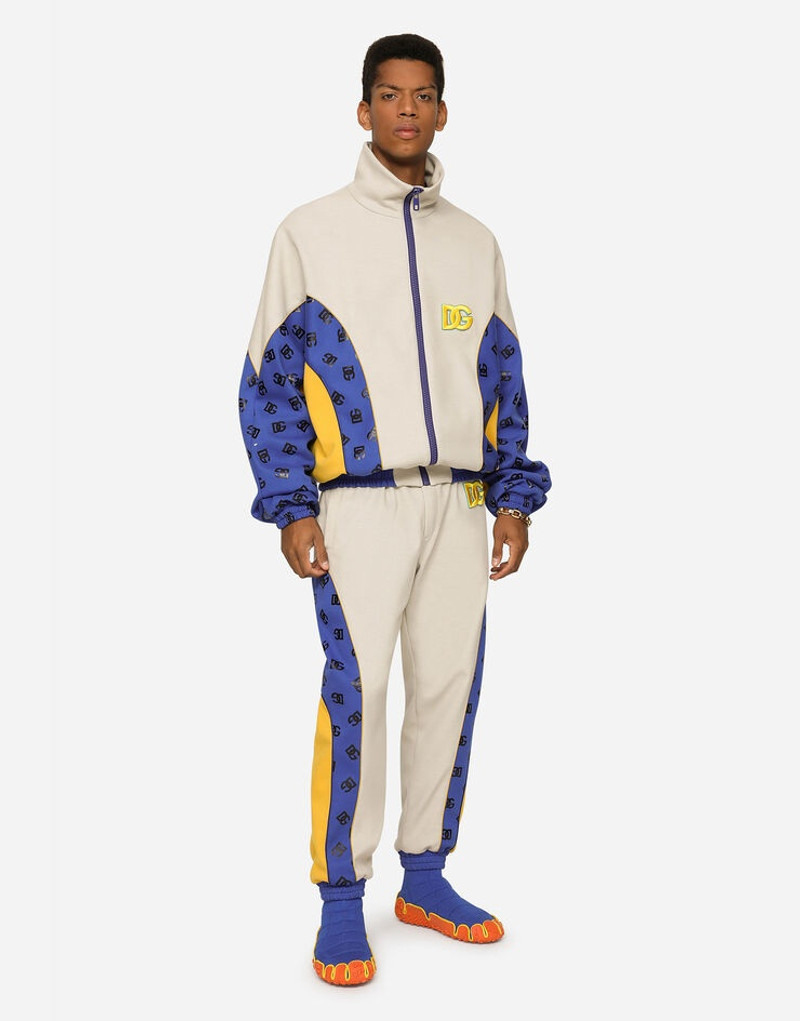 Cotton jacket with embroidered patch and print 5
