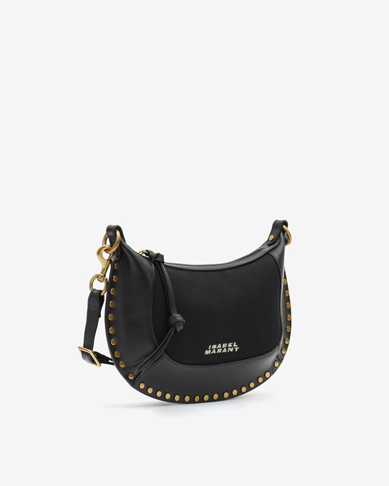 OSKAN MOON LEATHER AND COTTON SHOULDER BAG - 5