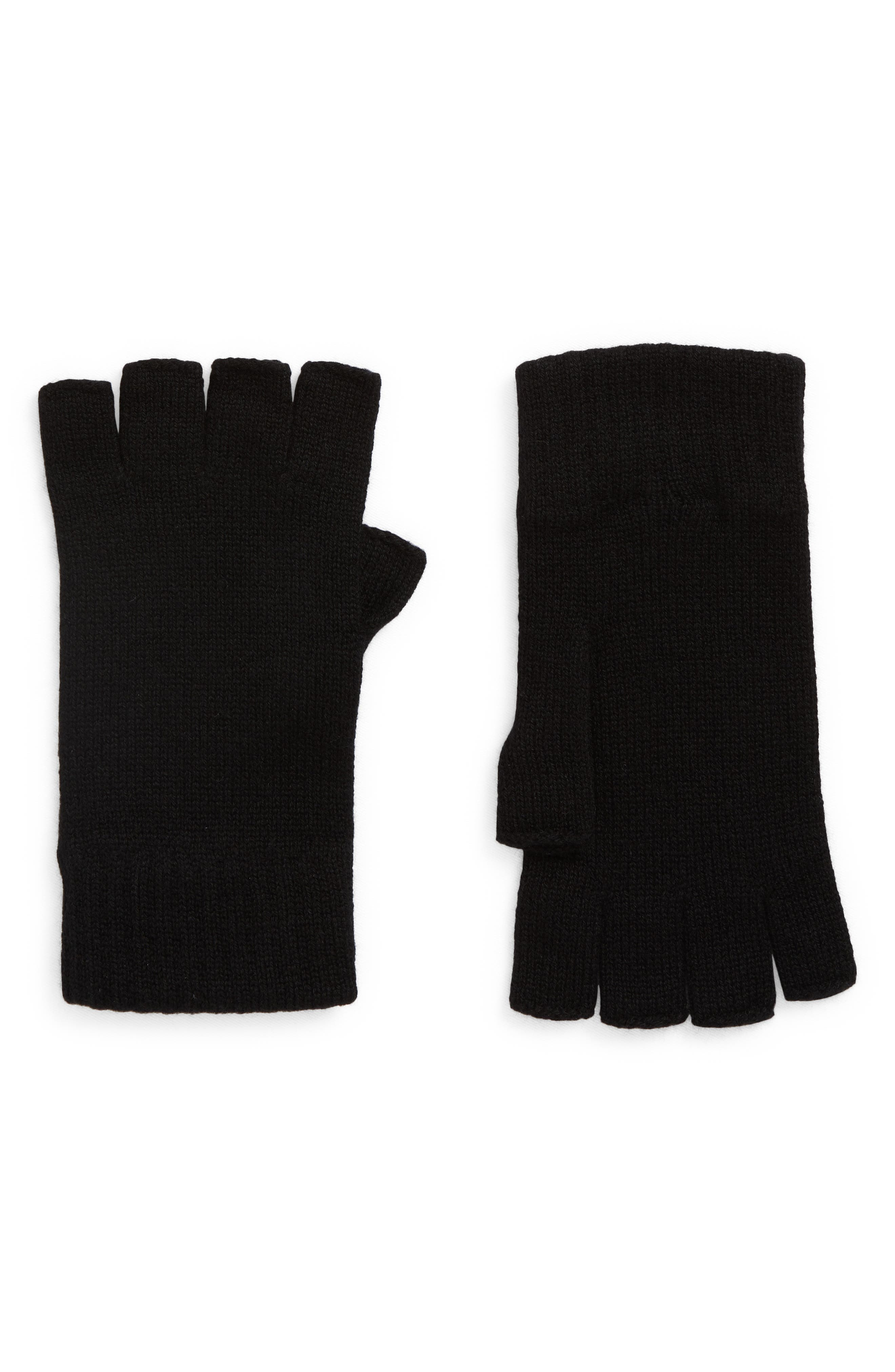 Johnstons of Elgin Cashmere Fingerless Gloves in Black at Nordstrom - 1