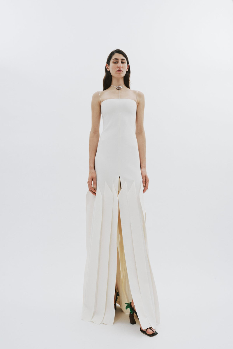 FULL LENGTH LIP CHOKER DRESS IVORY 11