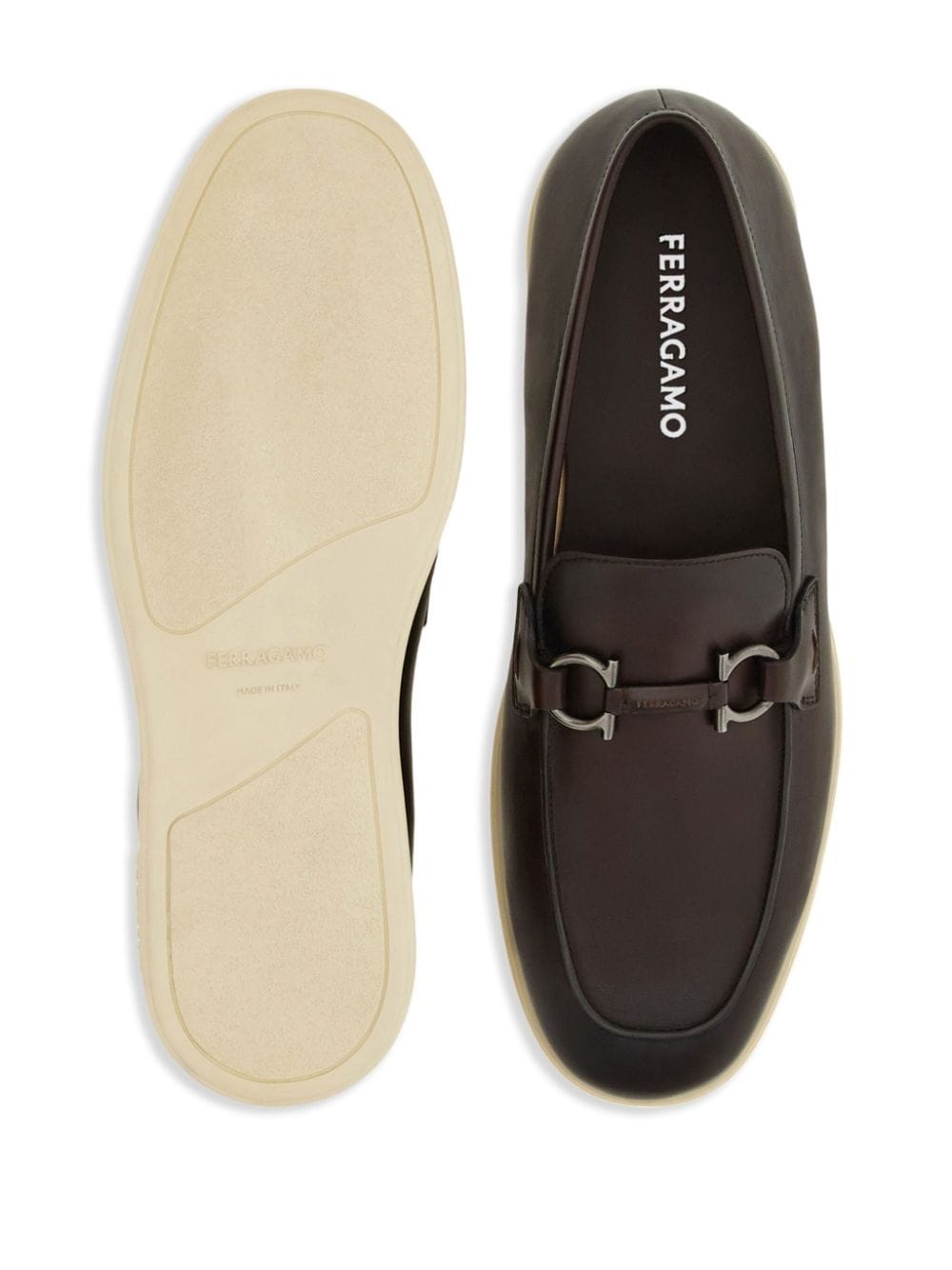 Gancini leather loafers - 5