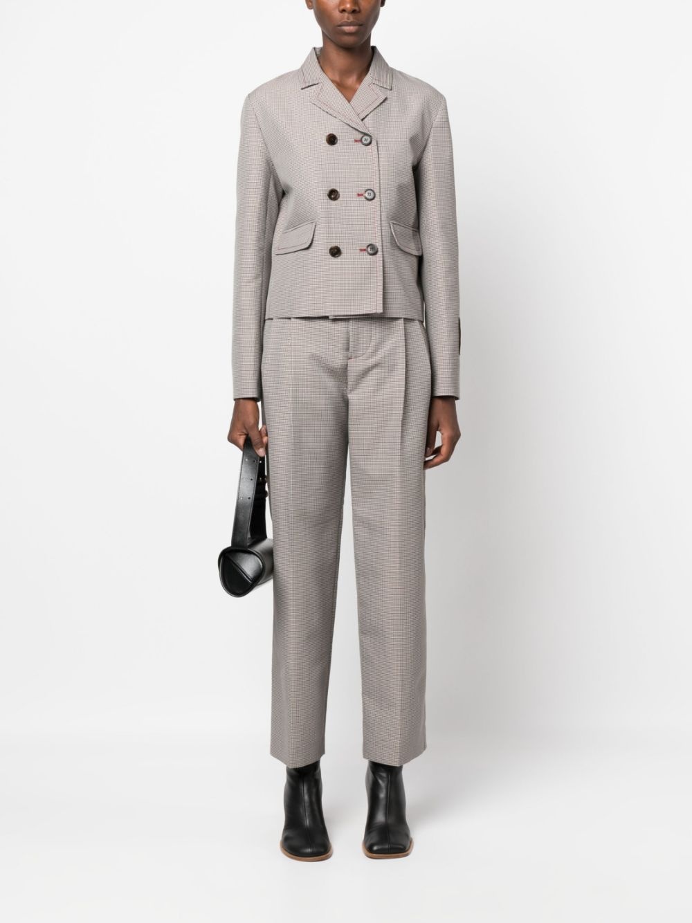 pleated cropped trousers - 2