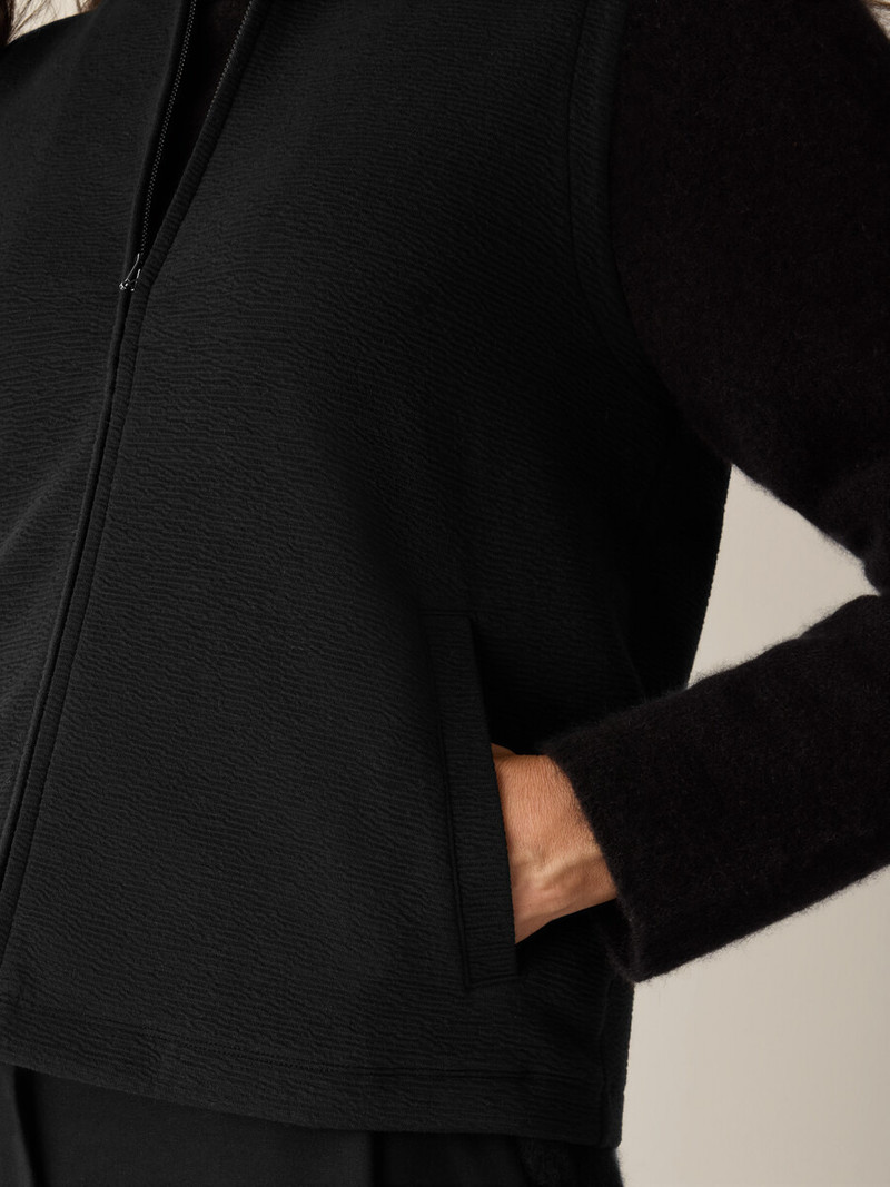 Textured Cotton Doubleknit Vest 4