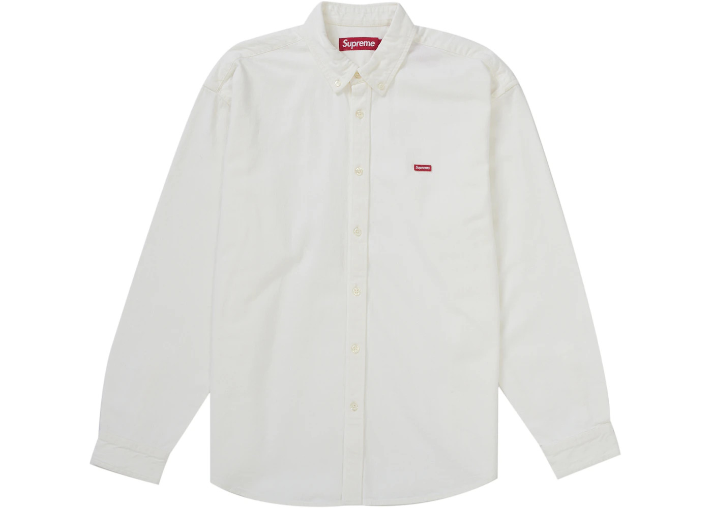 Supreme Small Box Denim Shirt (FW25) White - 1