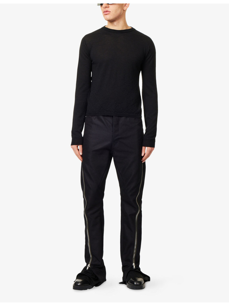 Rick Owens Cropped Biker Cashmere Jumper outlook
