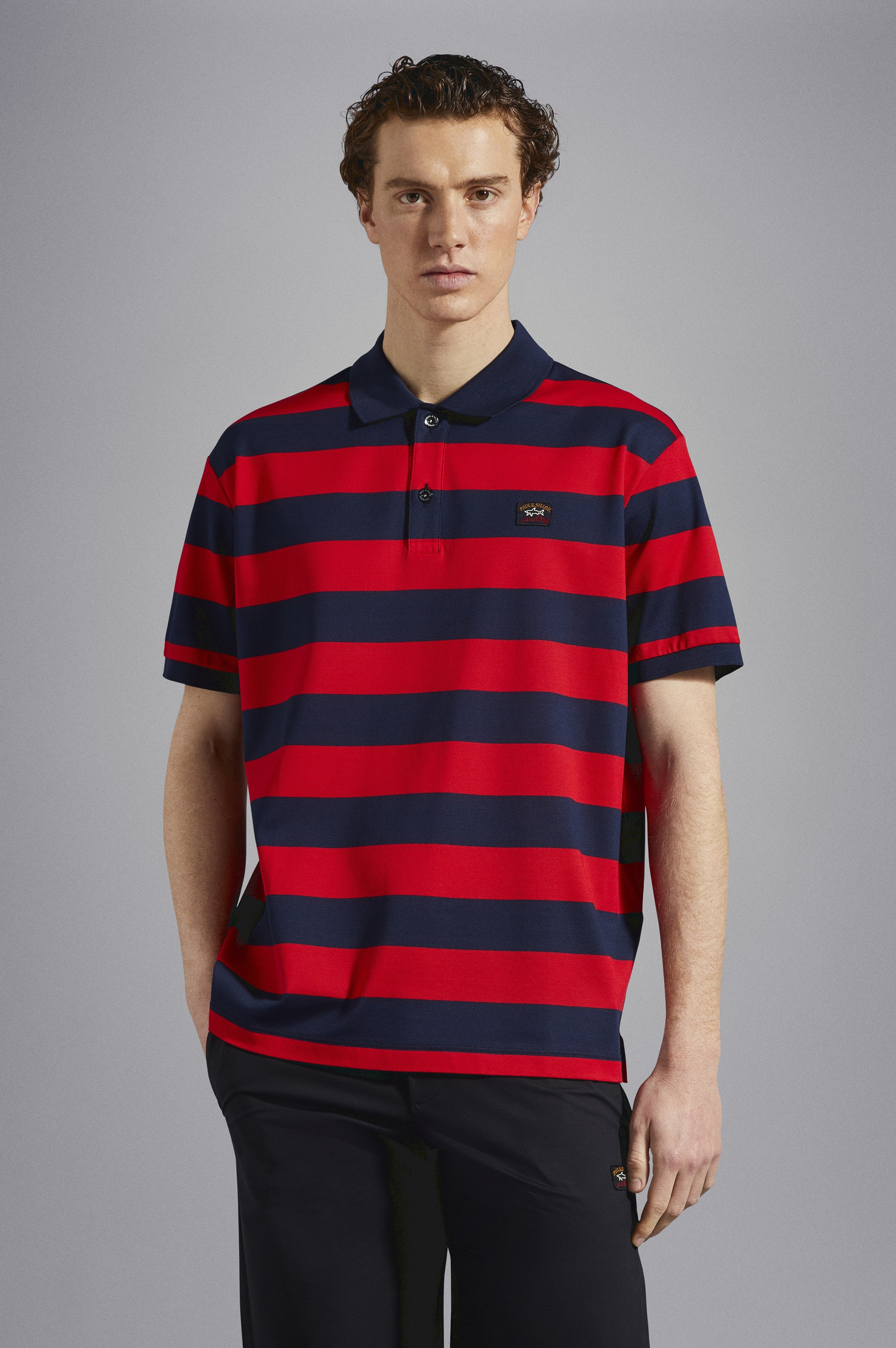COTTON PIQUÉ POLO WITH ICONIC BADGE - 6