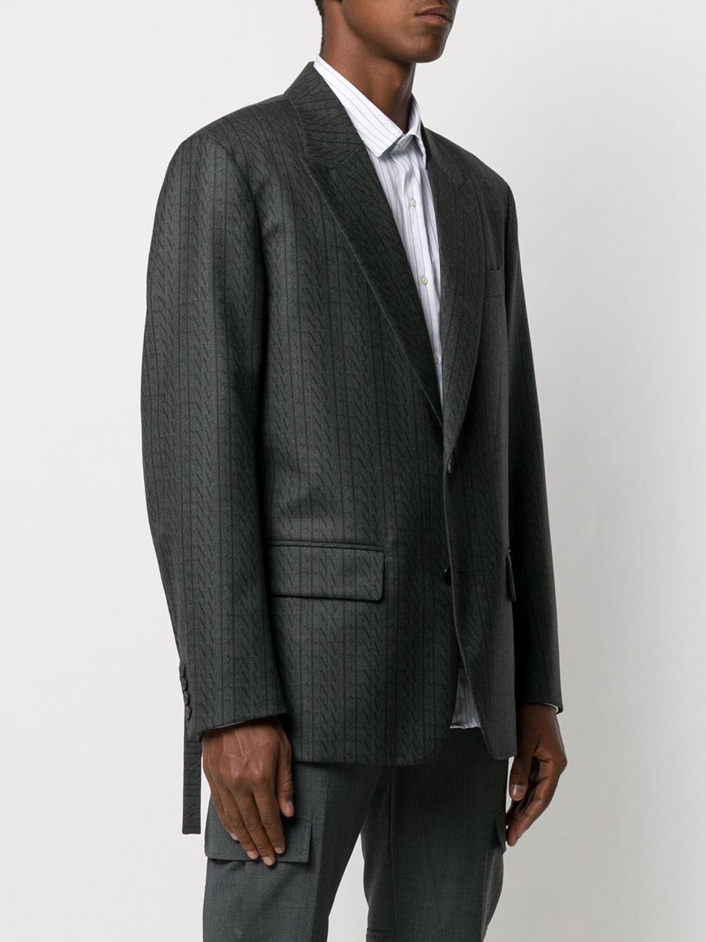 VLTN print single-breasted blazer - 3