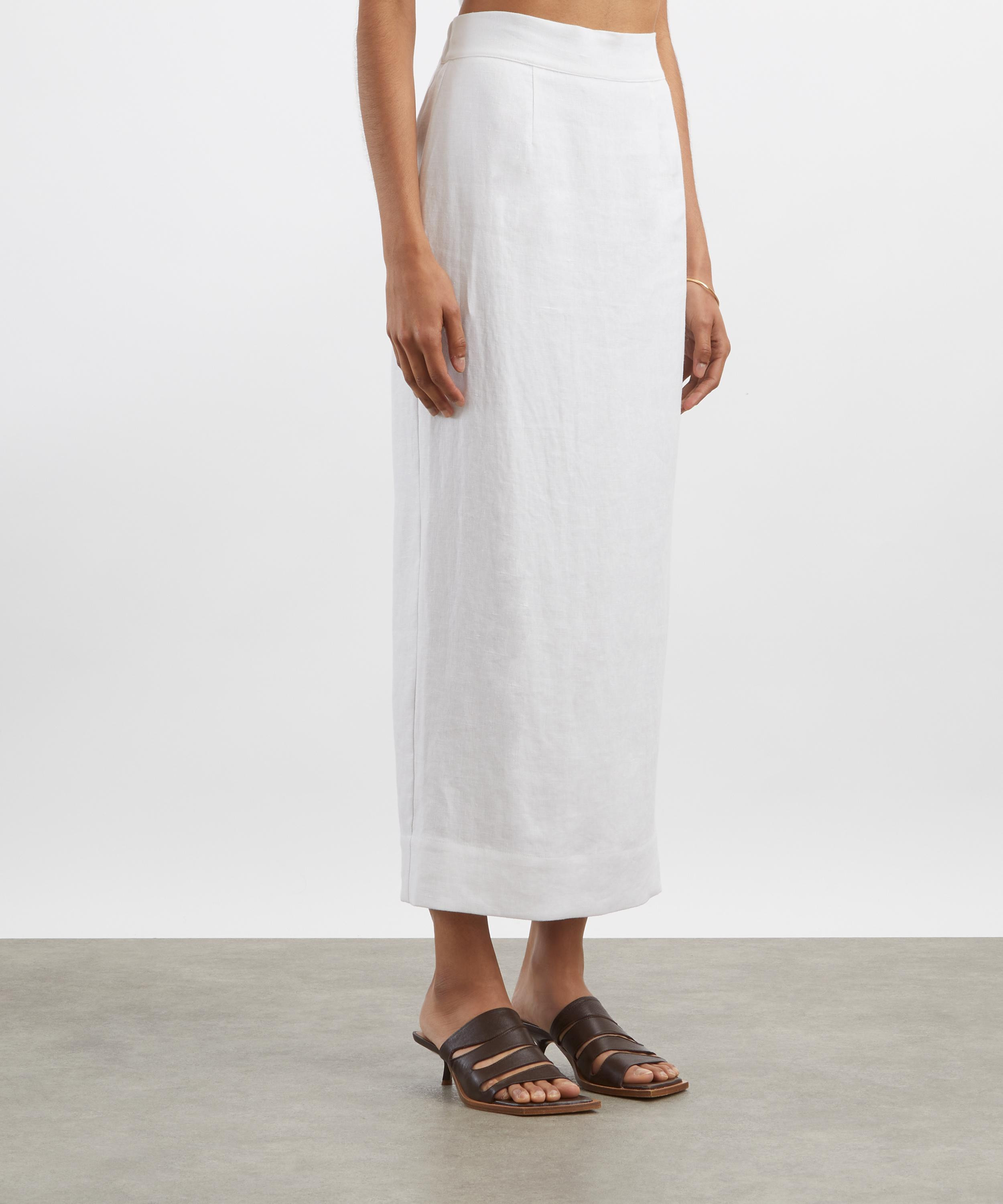 Emma Linen Pencil Skirt - 3
